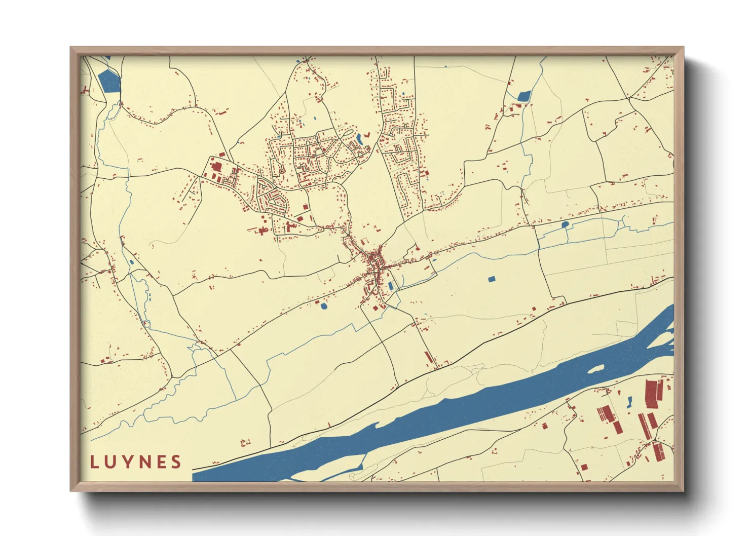 Une affiche de carte sur Luynes