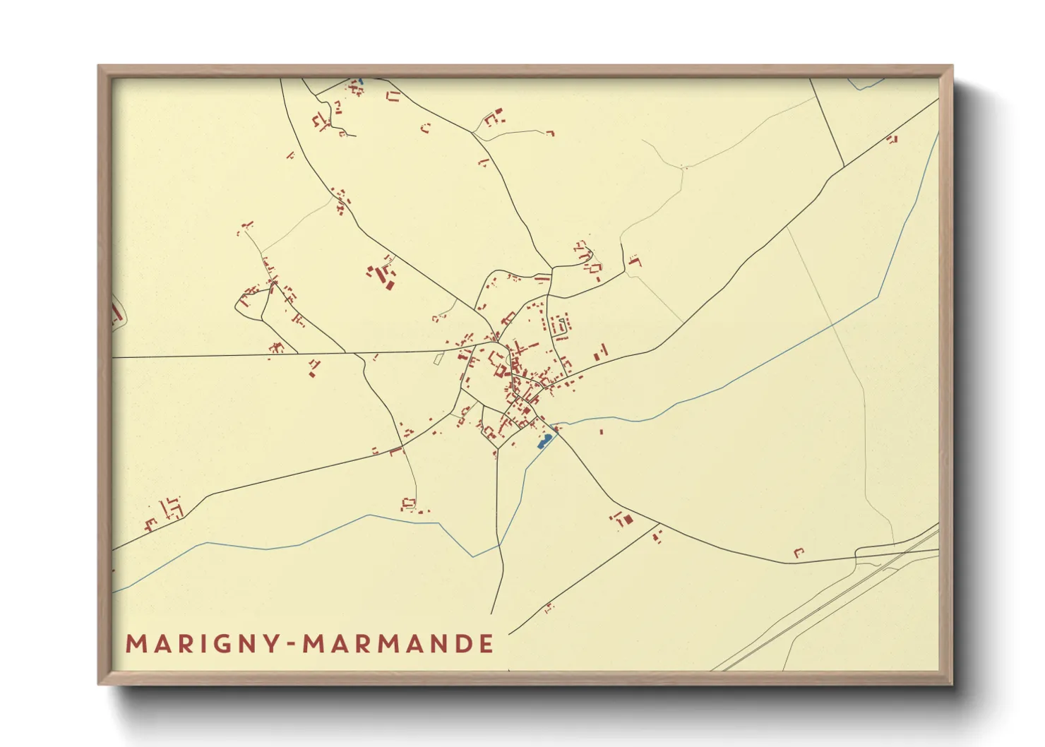 Une affiche de carte sur Marigny-Marmande