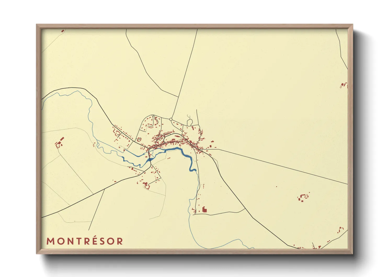 Une affiche de carte sur Montrésor