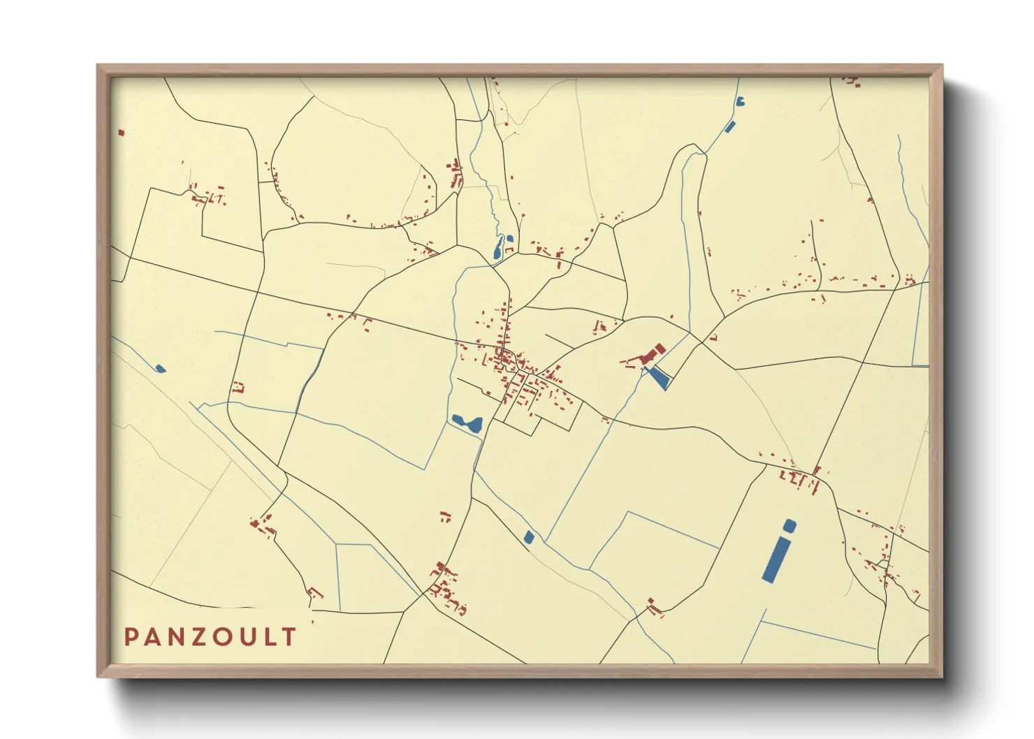 Une affiche de carte sur Panzoult