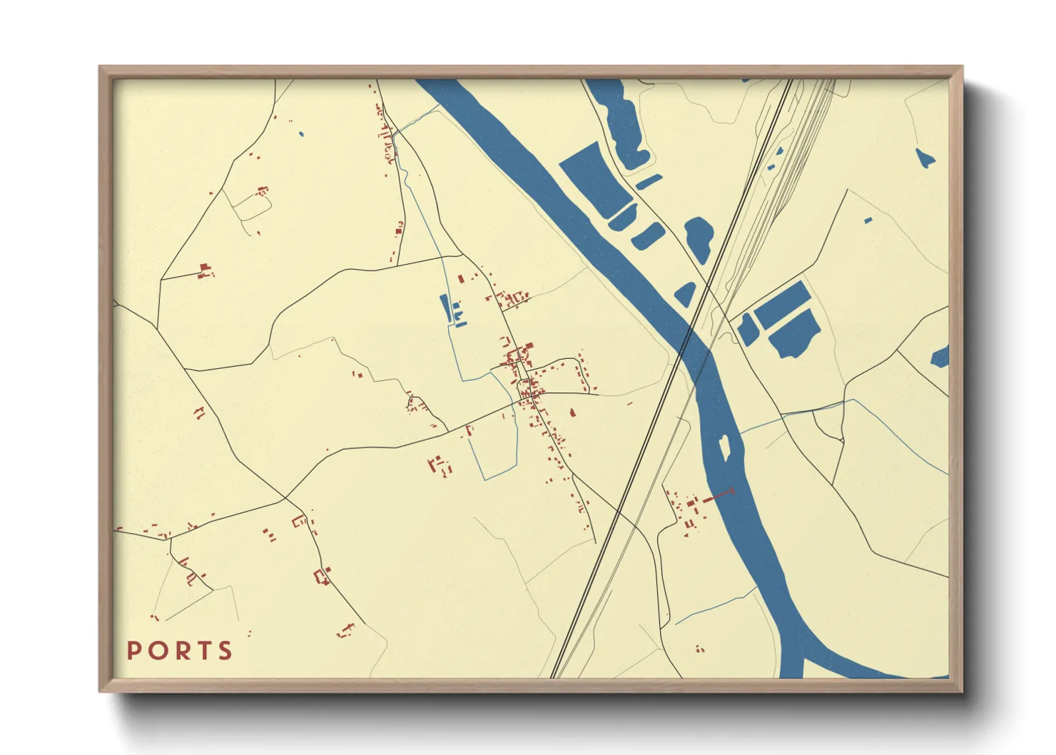 Une affiche de carte sur Ports