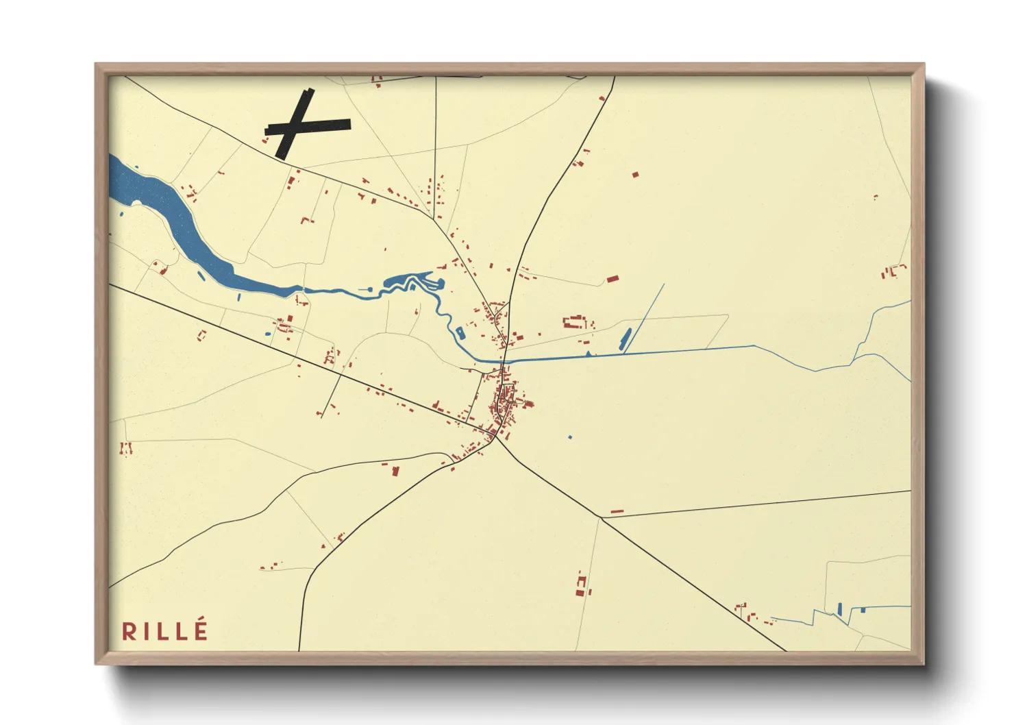 Une affiche de carte sur Rillé