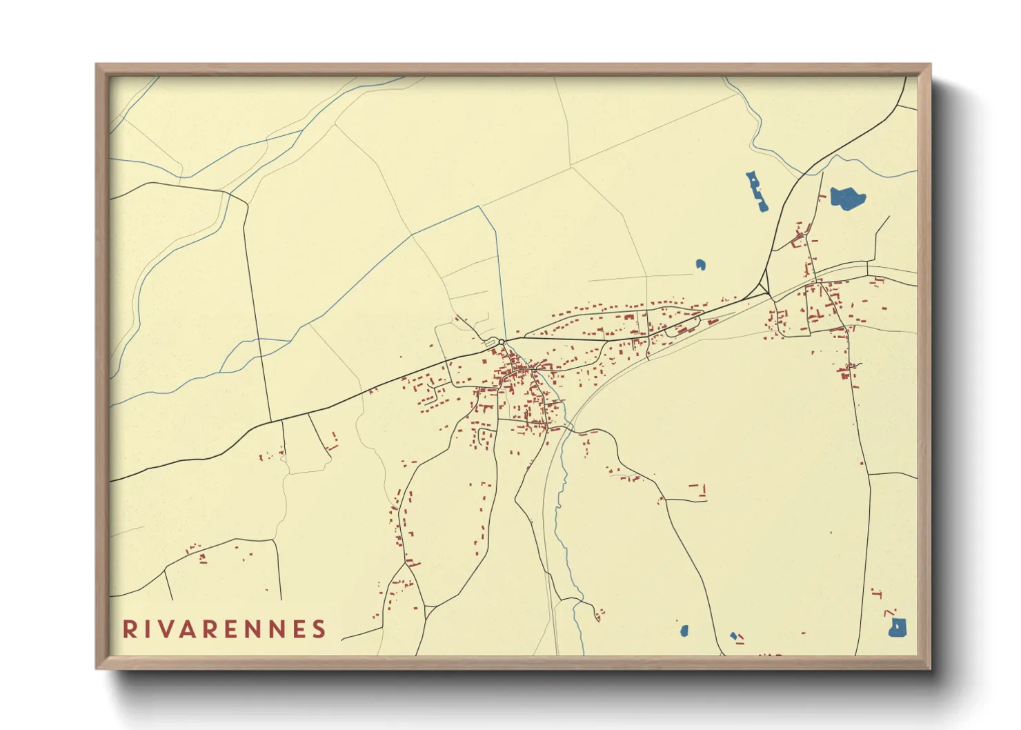 Une affiche de carte sur Rivarennes