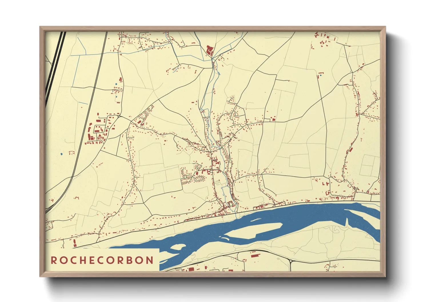 Une affiche de carte sur Rochecorbon