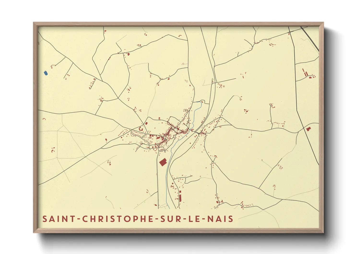 Une affiche de carte sur Saint-Christophe-sur-le-Nais