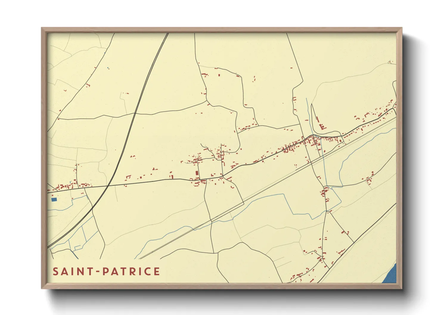 Une affiche de carte sur Saint-Patrice