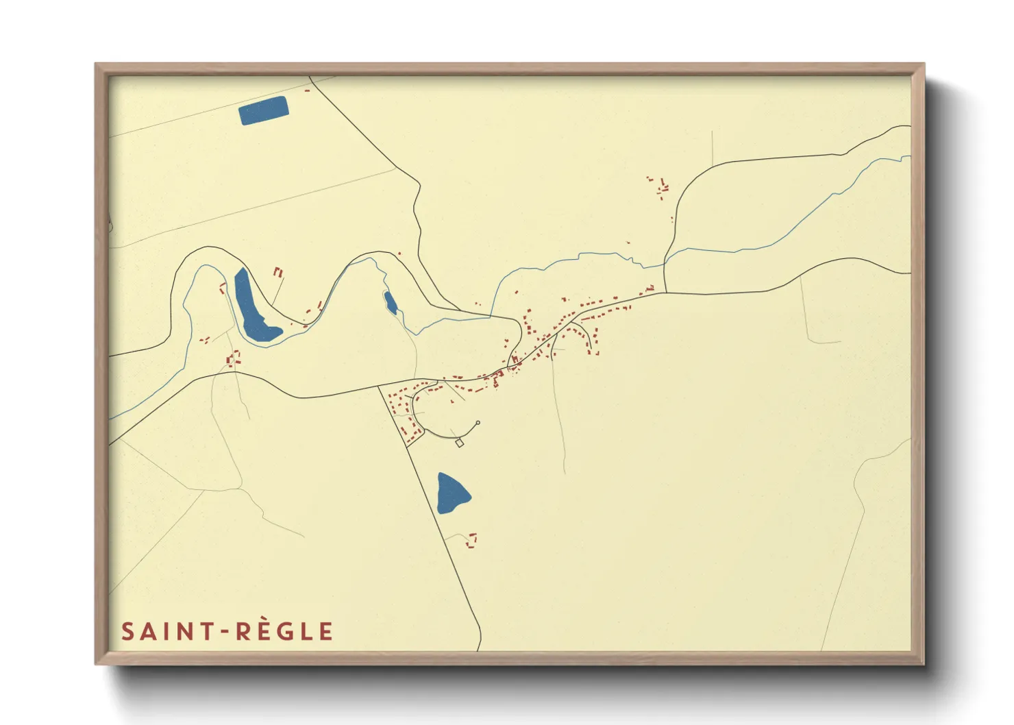 Une affiche de carte sur Saint-Règle