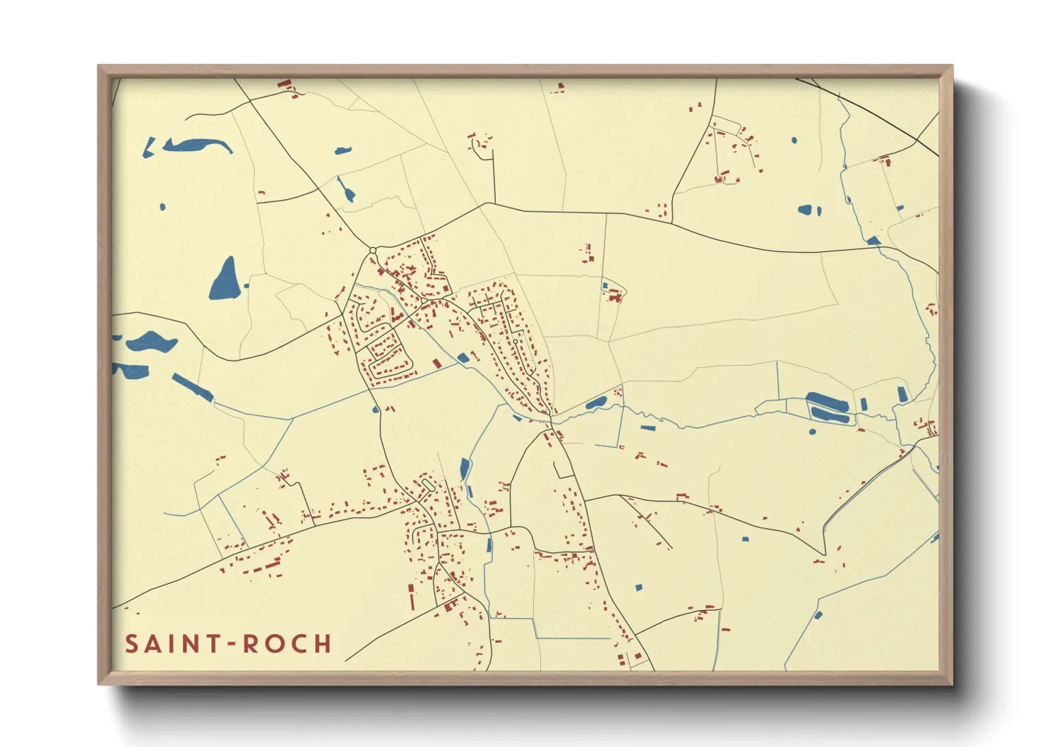 Une affiche de carte sur Saint-Roch