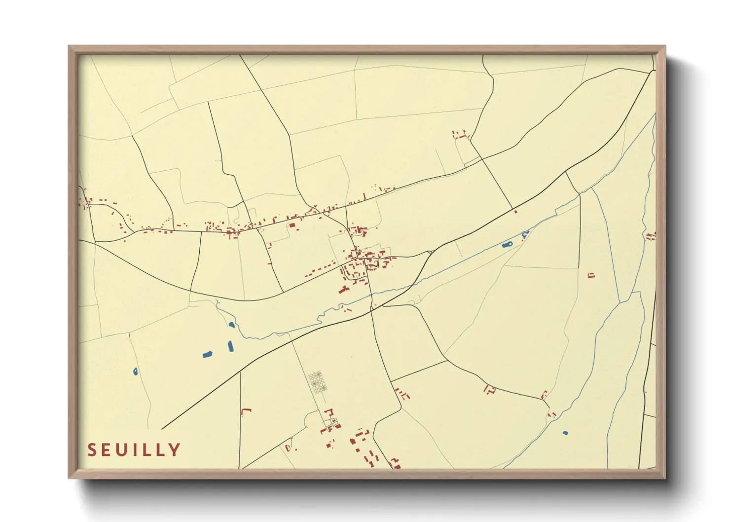 Une affiche de carte sur Seuilly