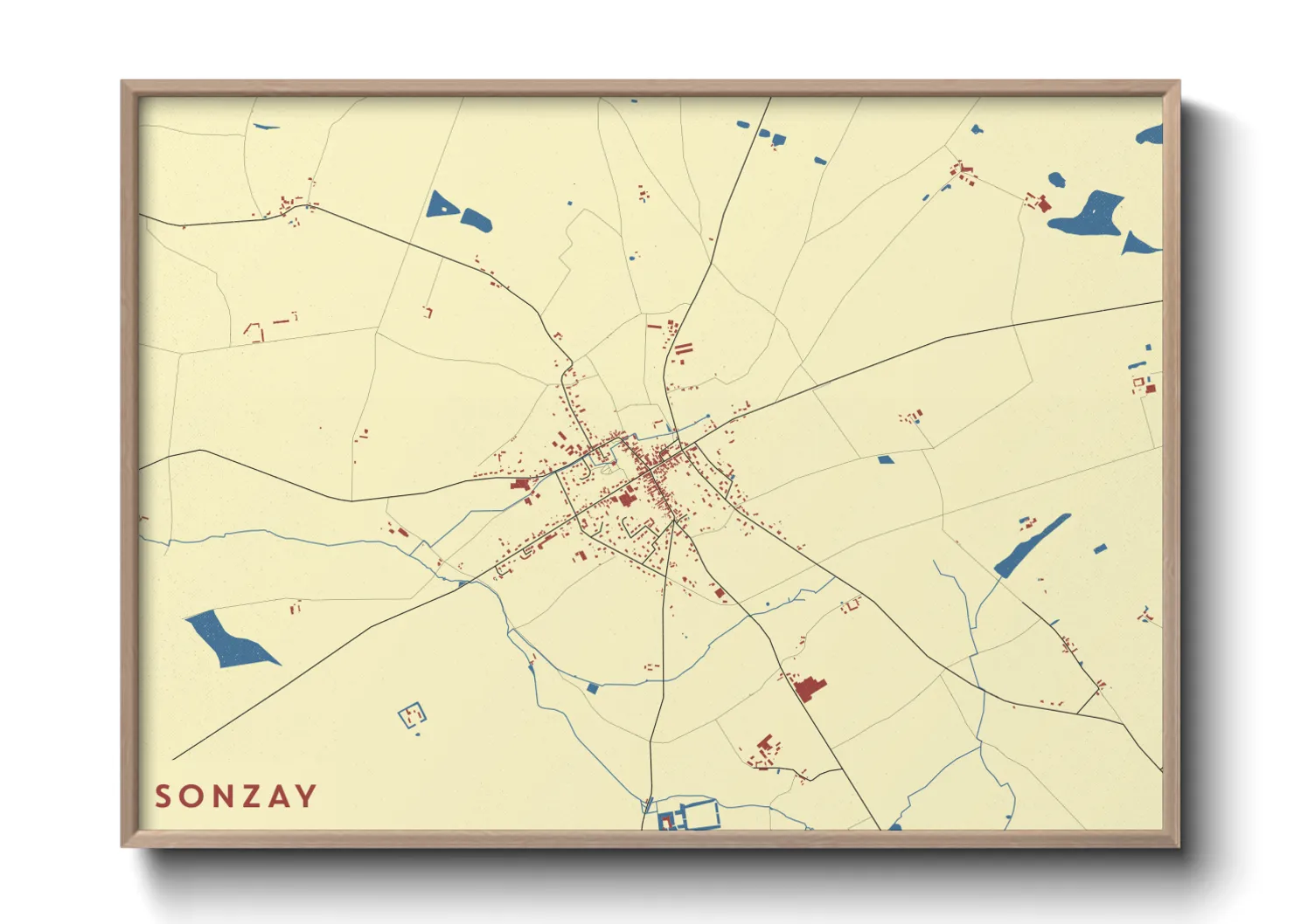 Une affiche de carte sur Sonzay