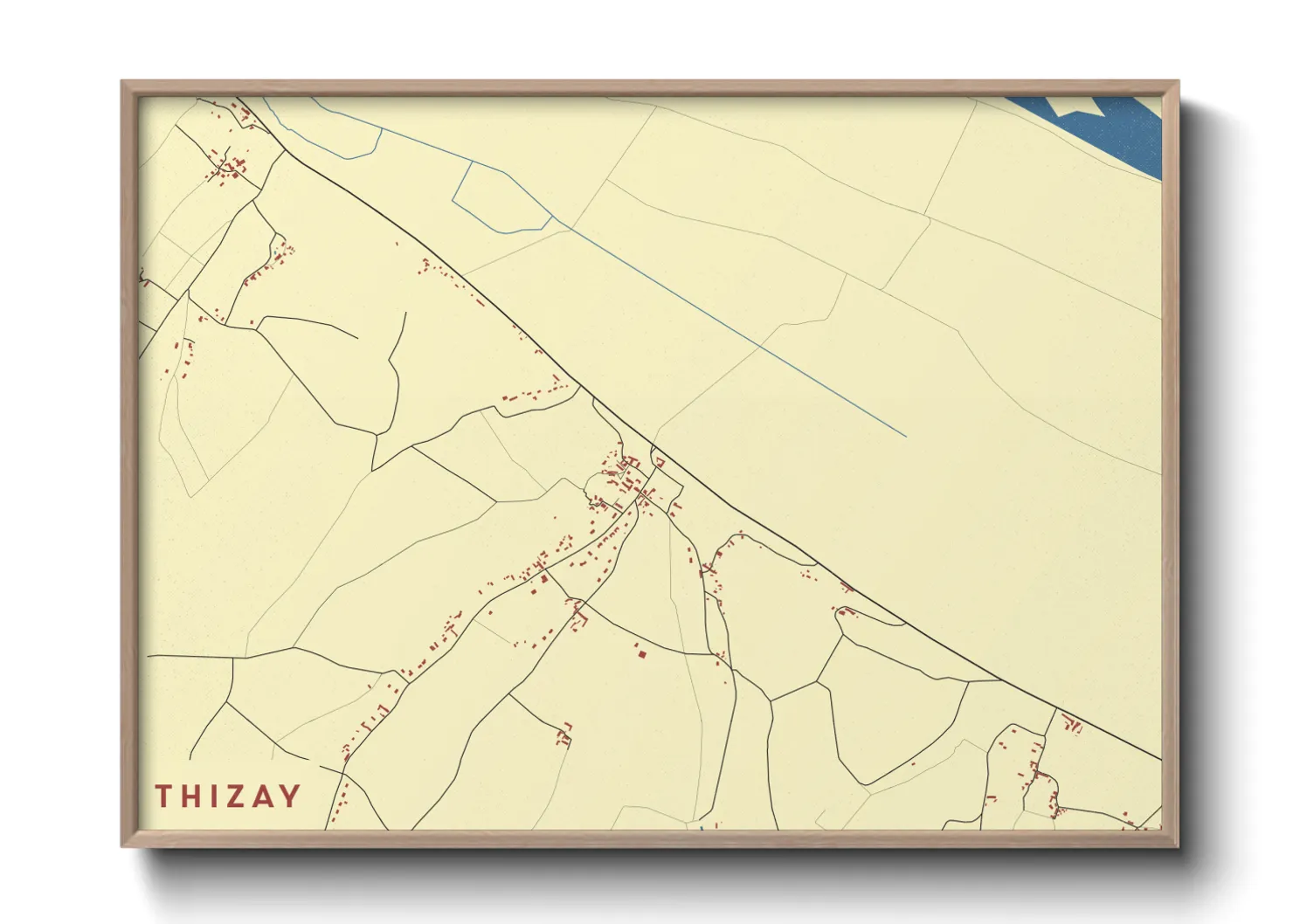 Une affiche de carte sur Thizay