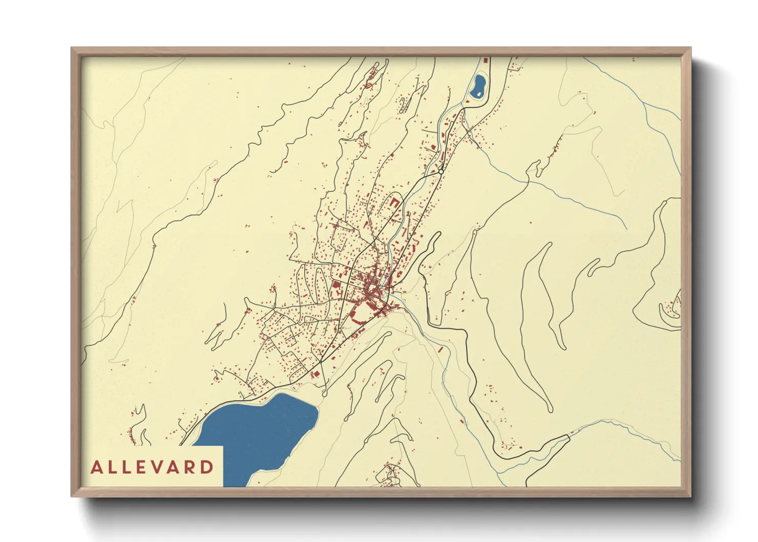 Une affiche de carte sur Allevard
