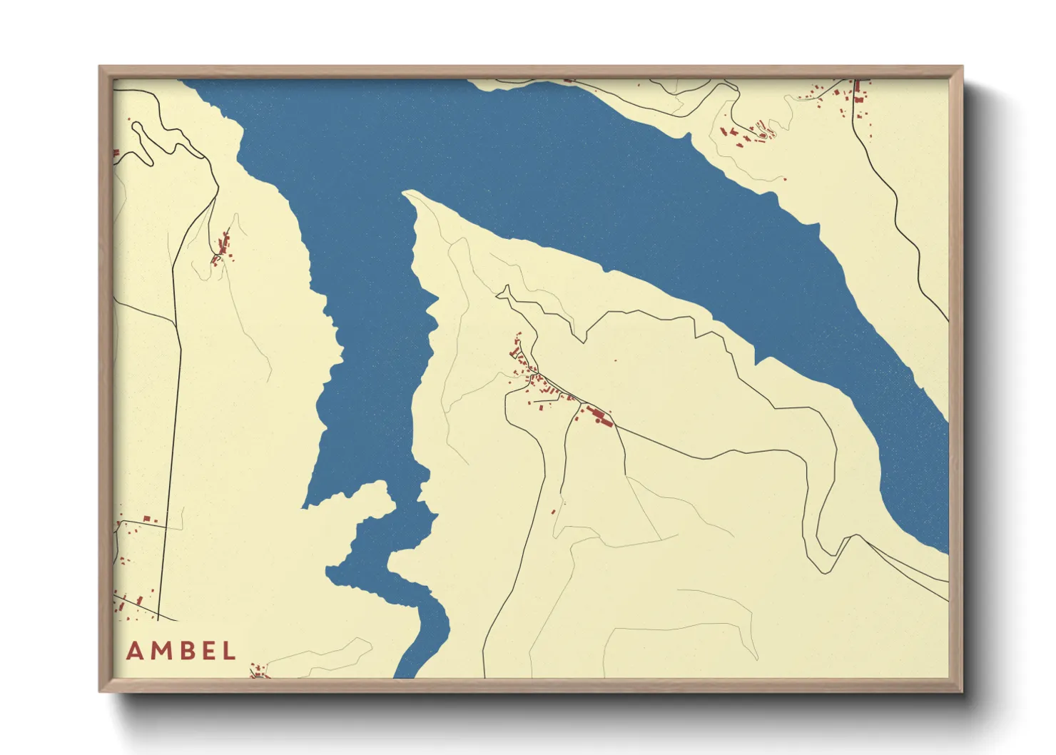 Une affiche de carte sur Ambel