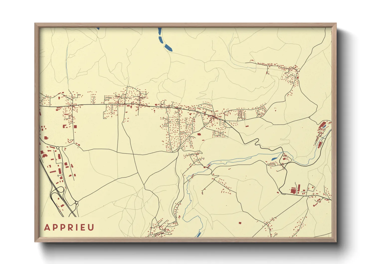 Une affiche de carte sur Apprieu