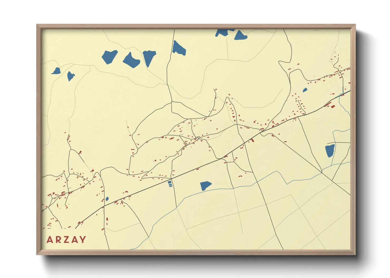 Une affiche de carte sur Arzay