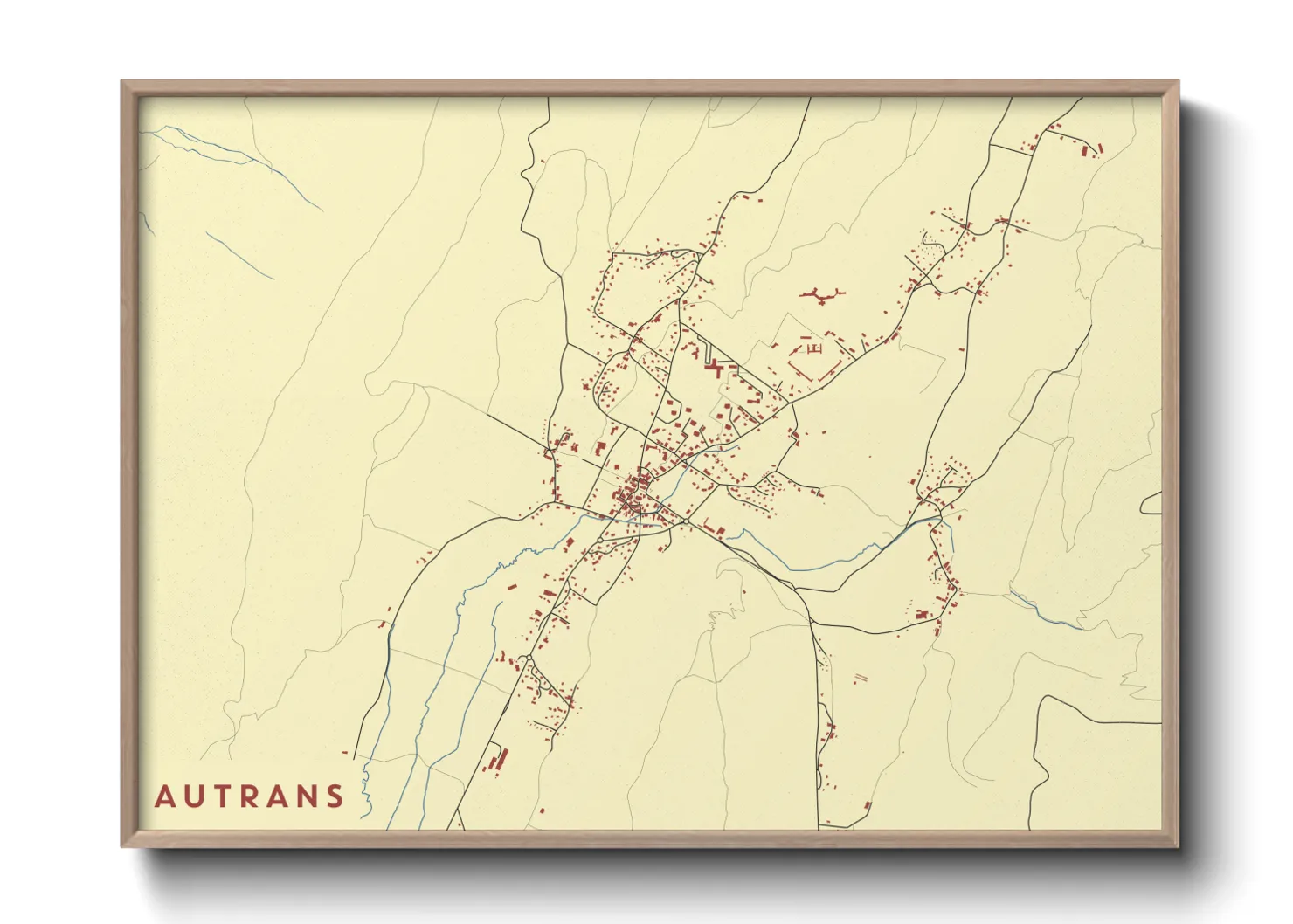 Une affiche de carte sur Autrans