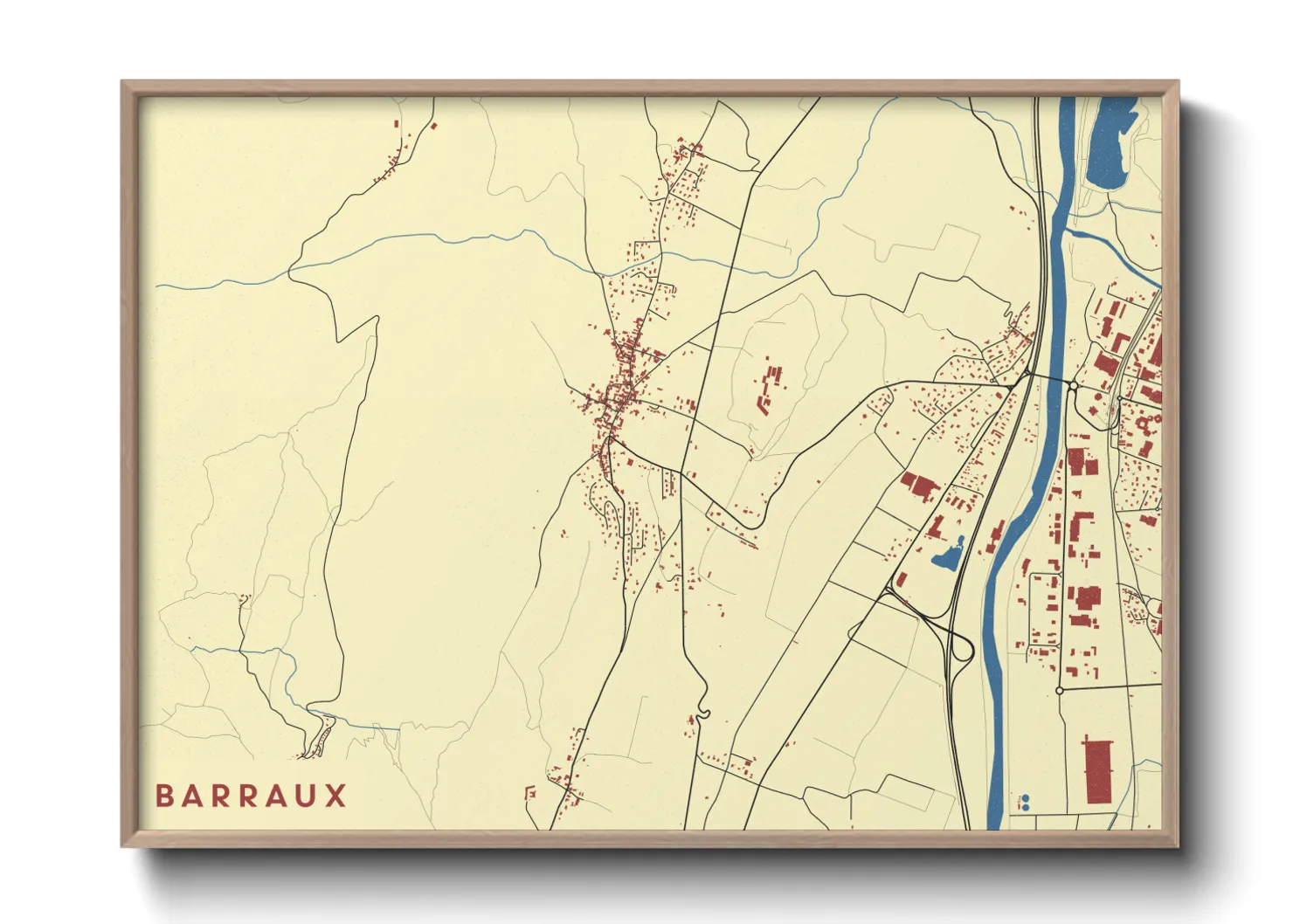 Une affiche de carte sur Barraux