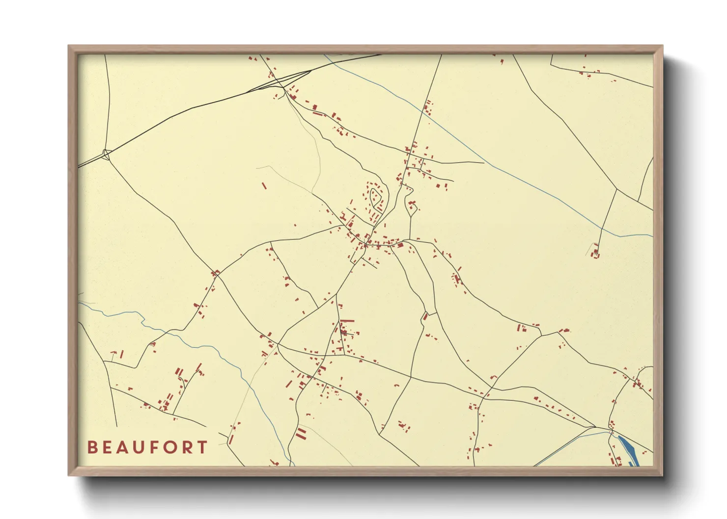 Une affiche de carte sur Beaufort