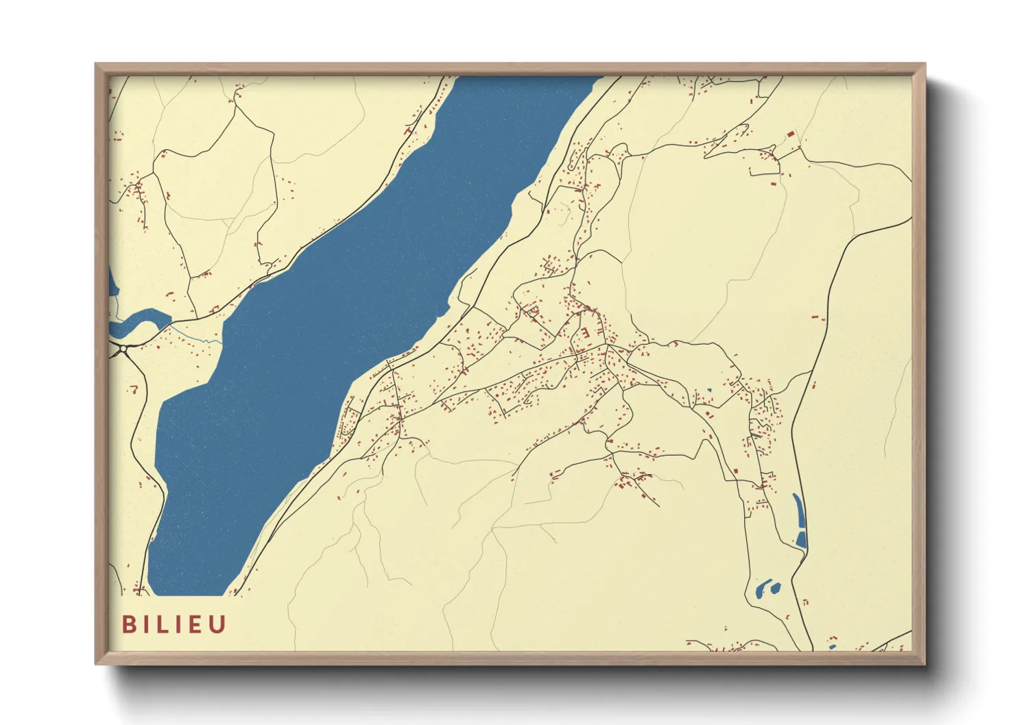 Une affiche de carte sur Bilieu