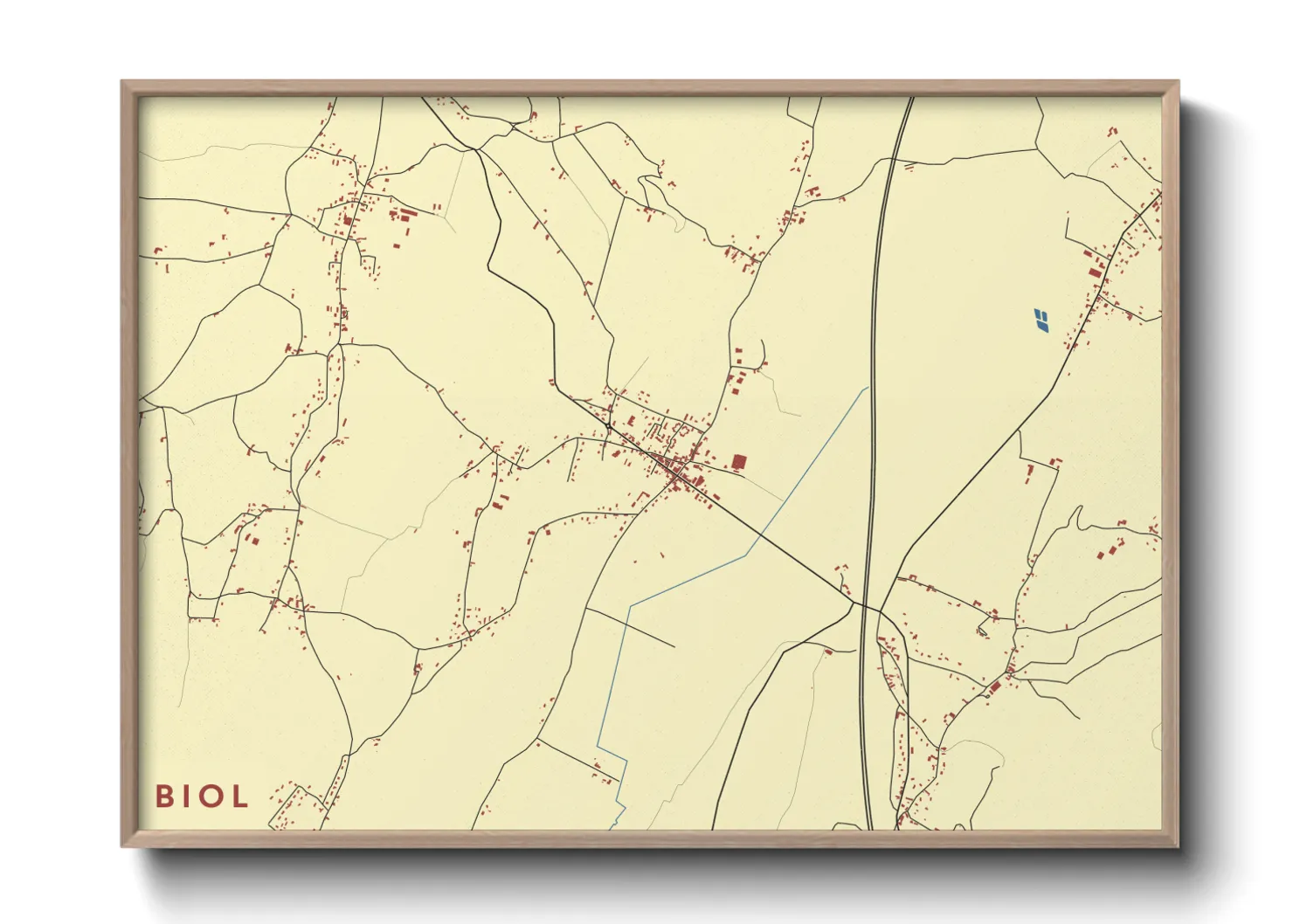 Une affiche de carte sur Biol