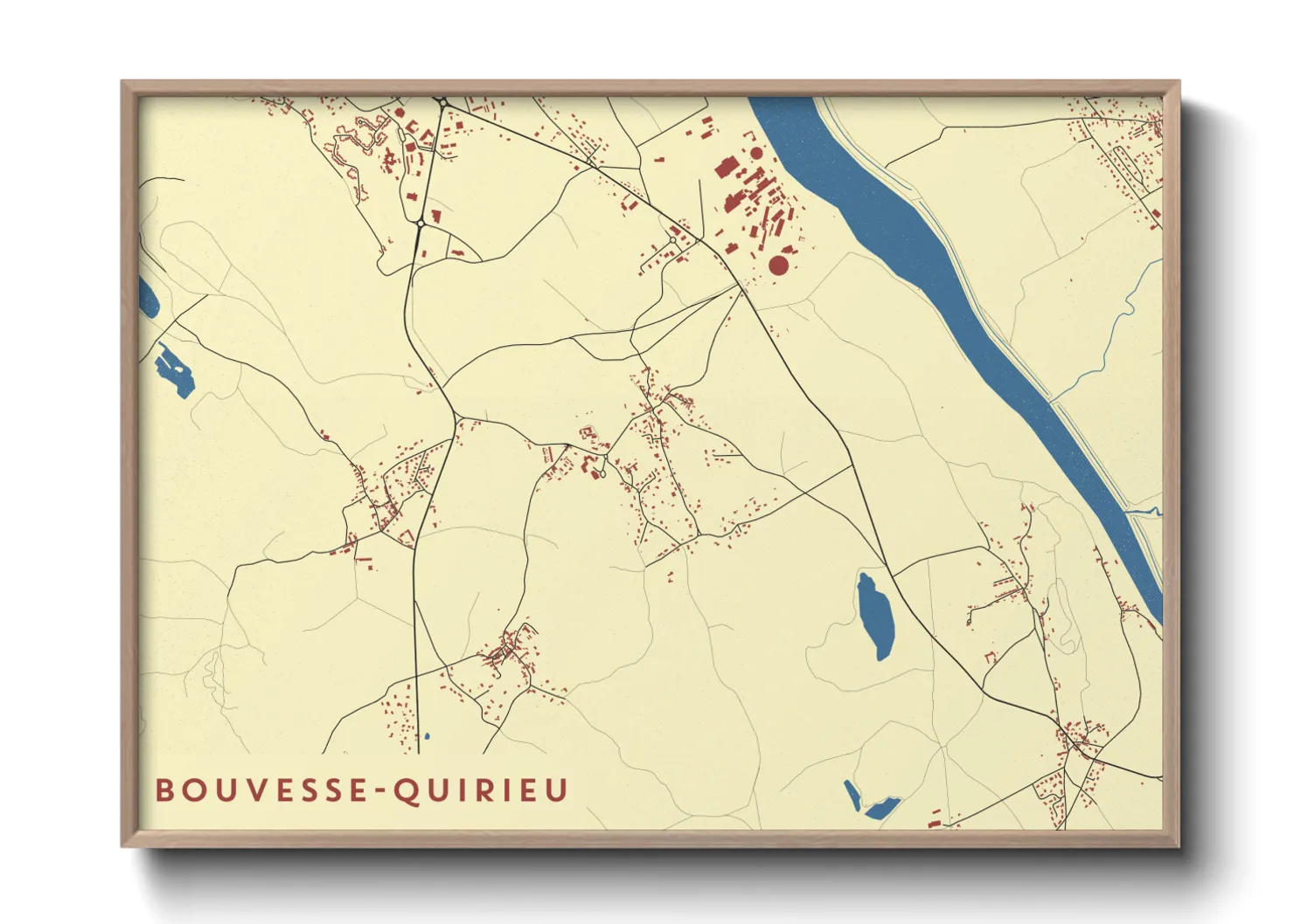 Une affiche de carte sur Bouvesse-Quirieu
