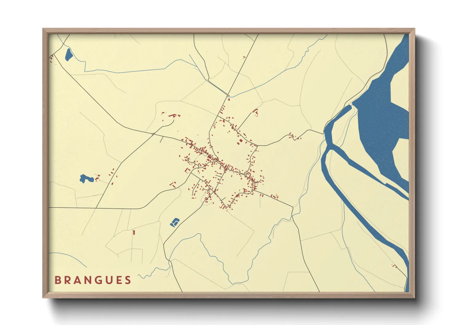 Une affiche de carte sur Brangues