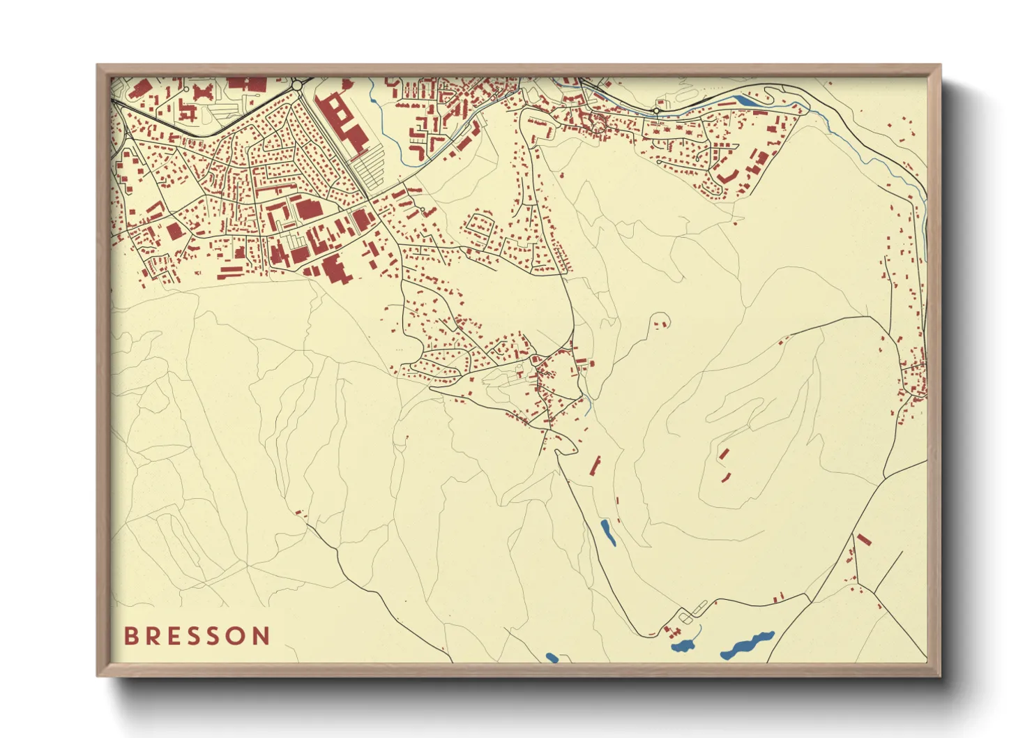 Une affiche de carte sur Bresson