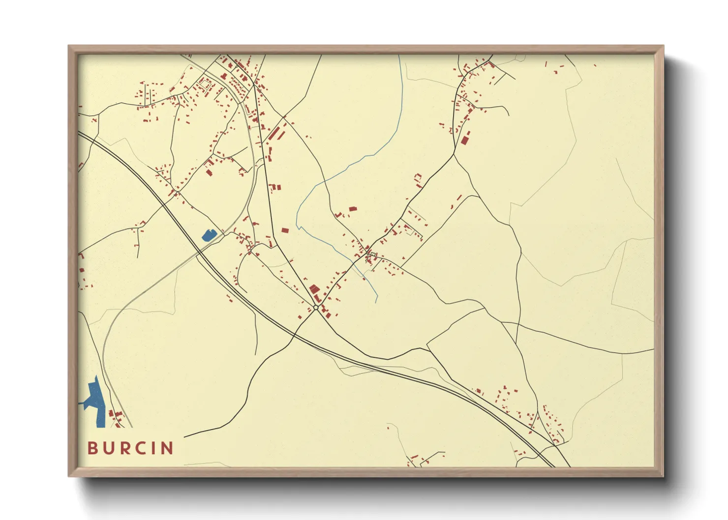 Une affiche de carte sur Burcin