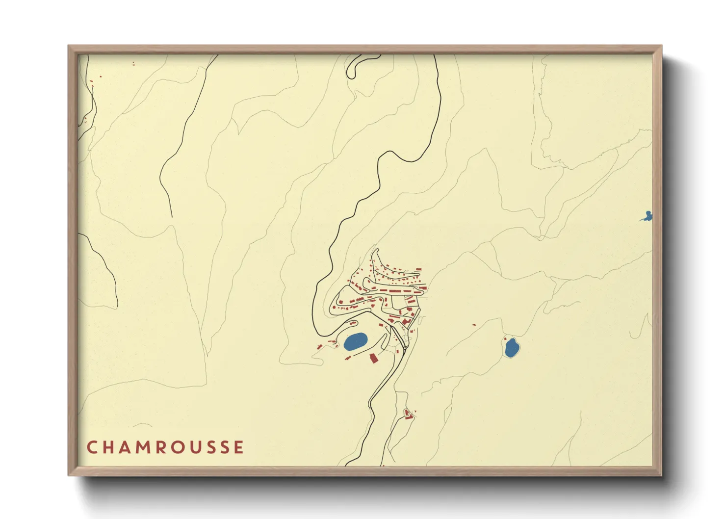 Une affiche de carte sur Chamrousse