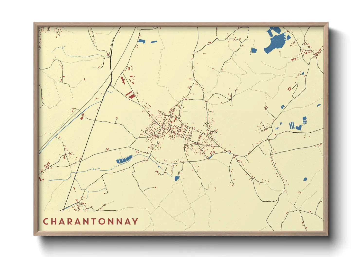 Une affiche de carte sur Charantonnay