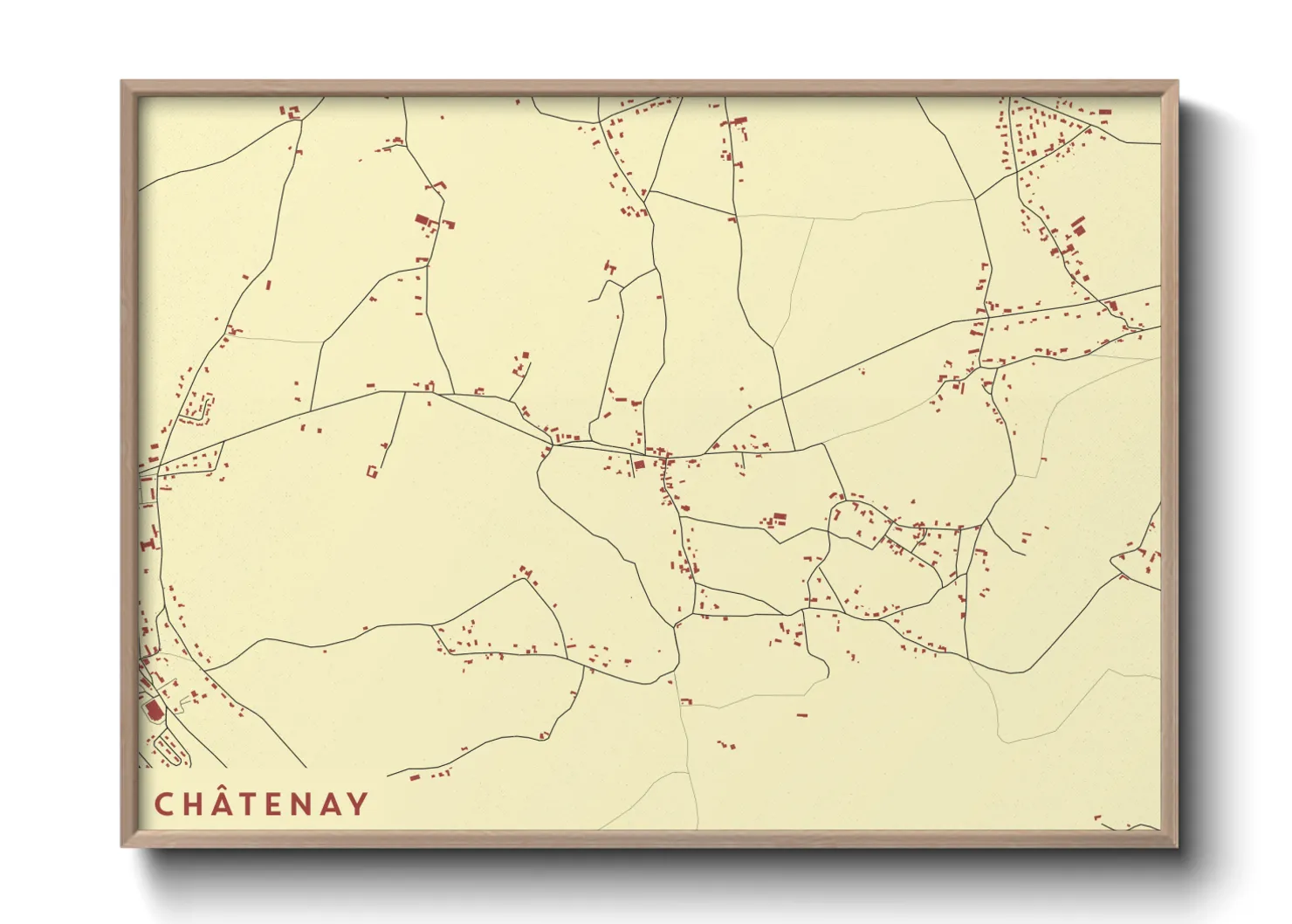 Une affiche de carte sur Châtenay