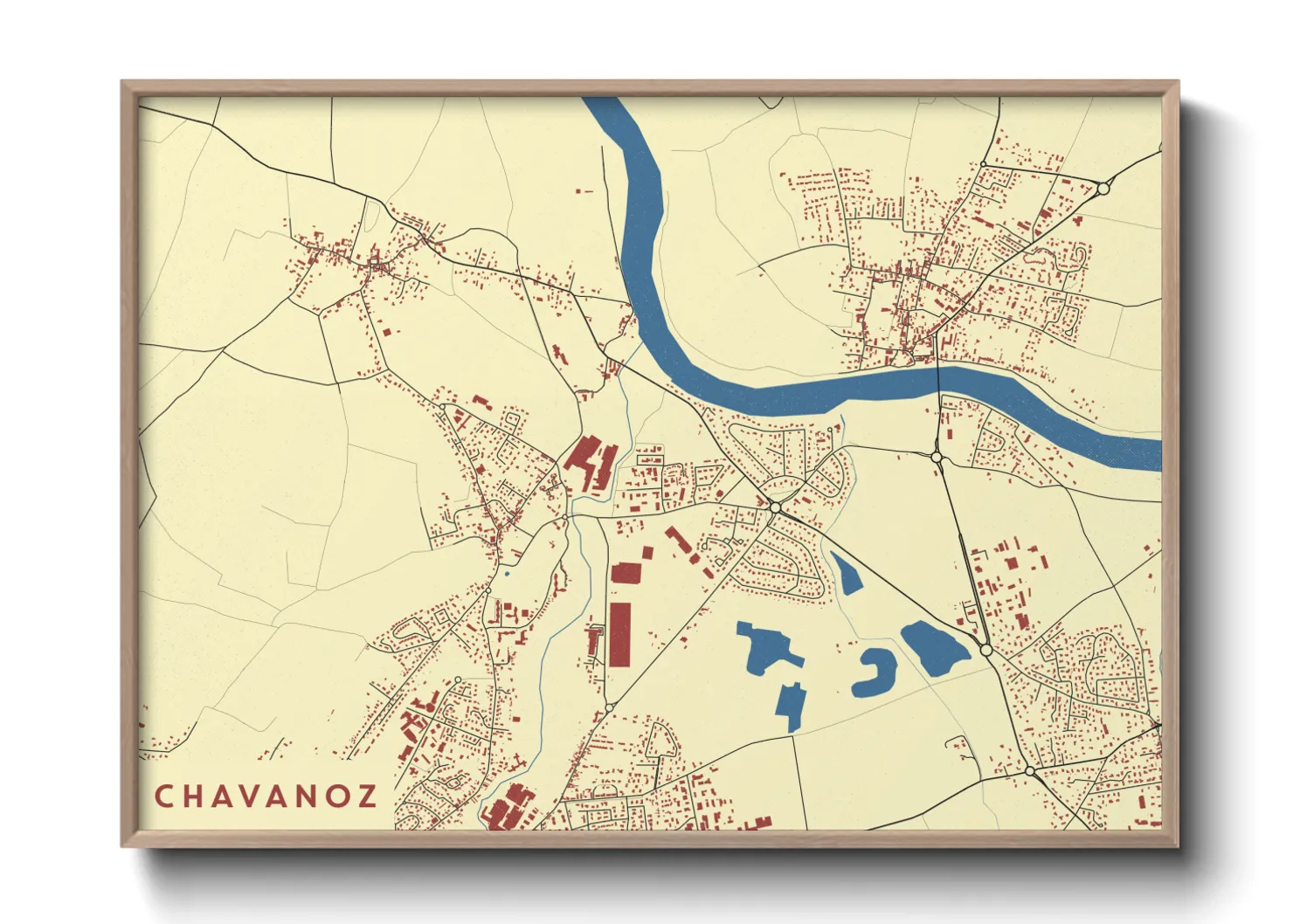 Une affiche de carte sur Chavanoz