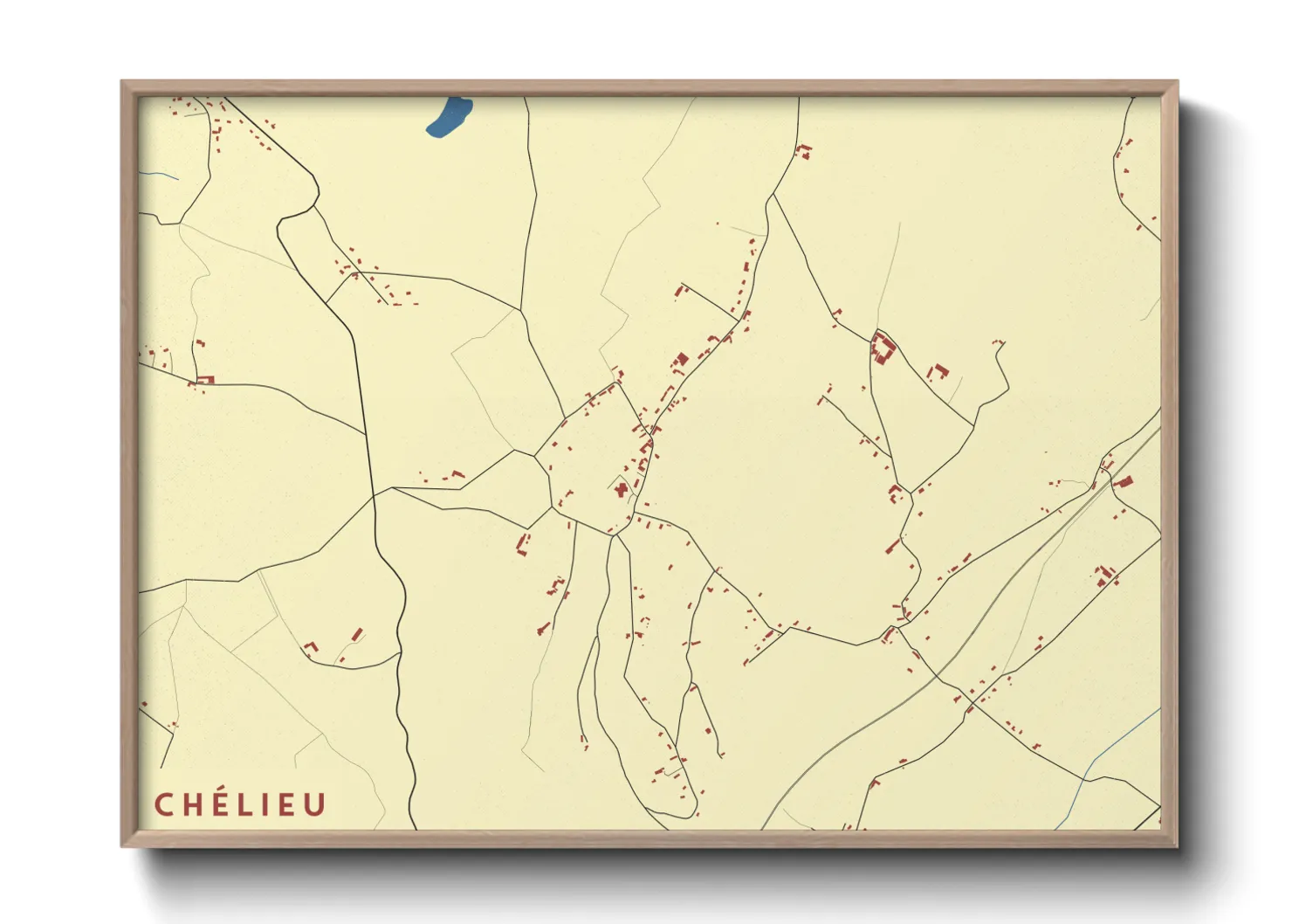 Une affiche de carte sur Chélieu