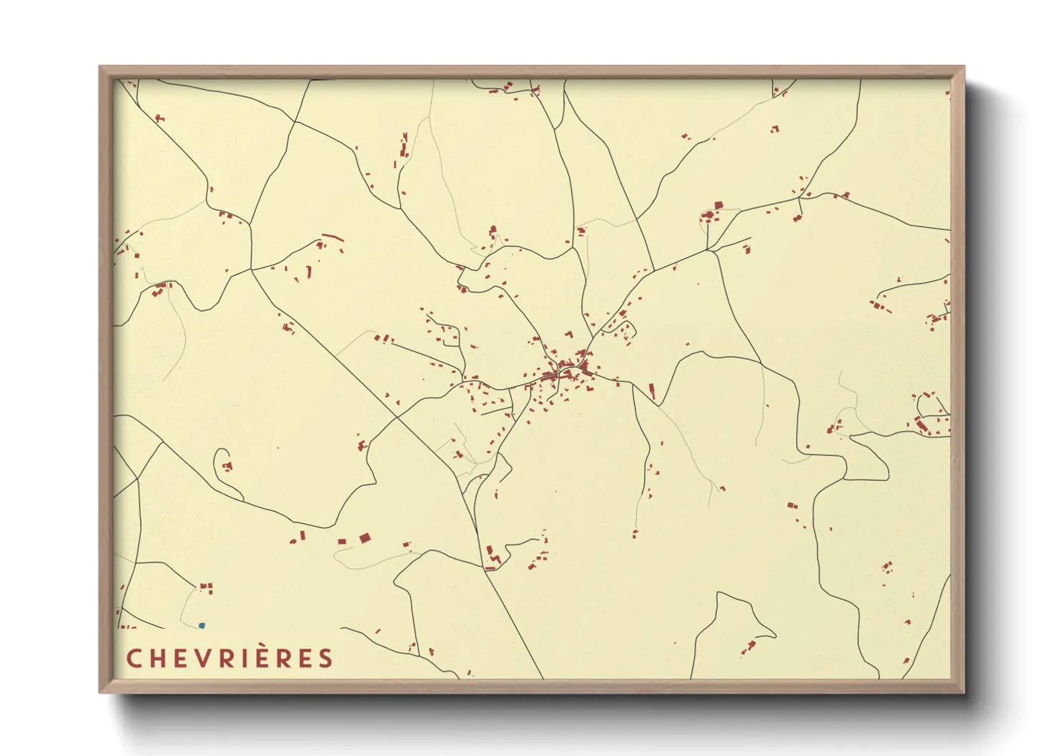 Une affiche de carte sur Chevrières