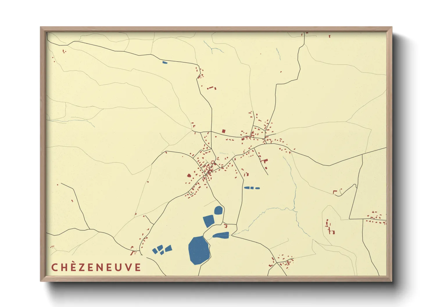 Une affiche de carte sur Chèzeneuve