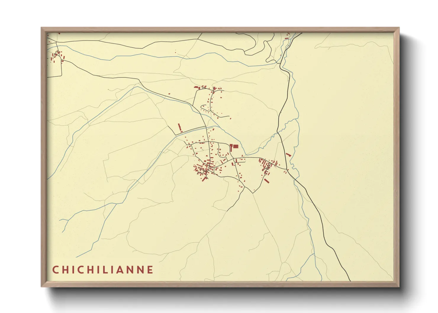Une affiche de carte sur Chichilianne