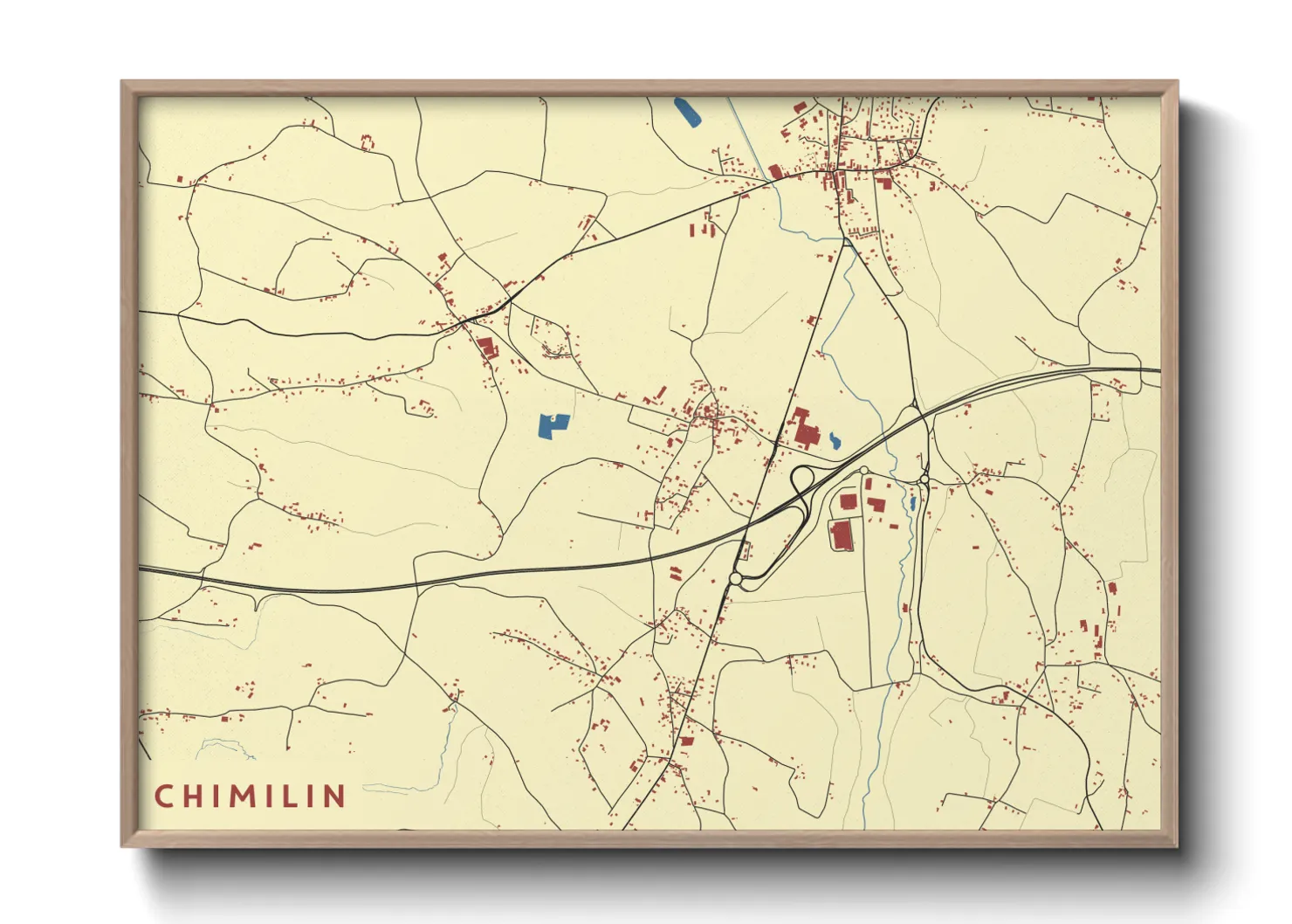 Une affiche de carte sur Chimilin
