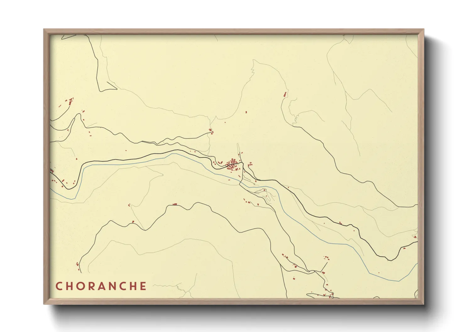 Une affiche de carte sur Choranche