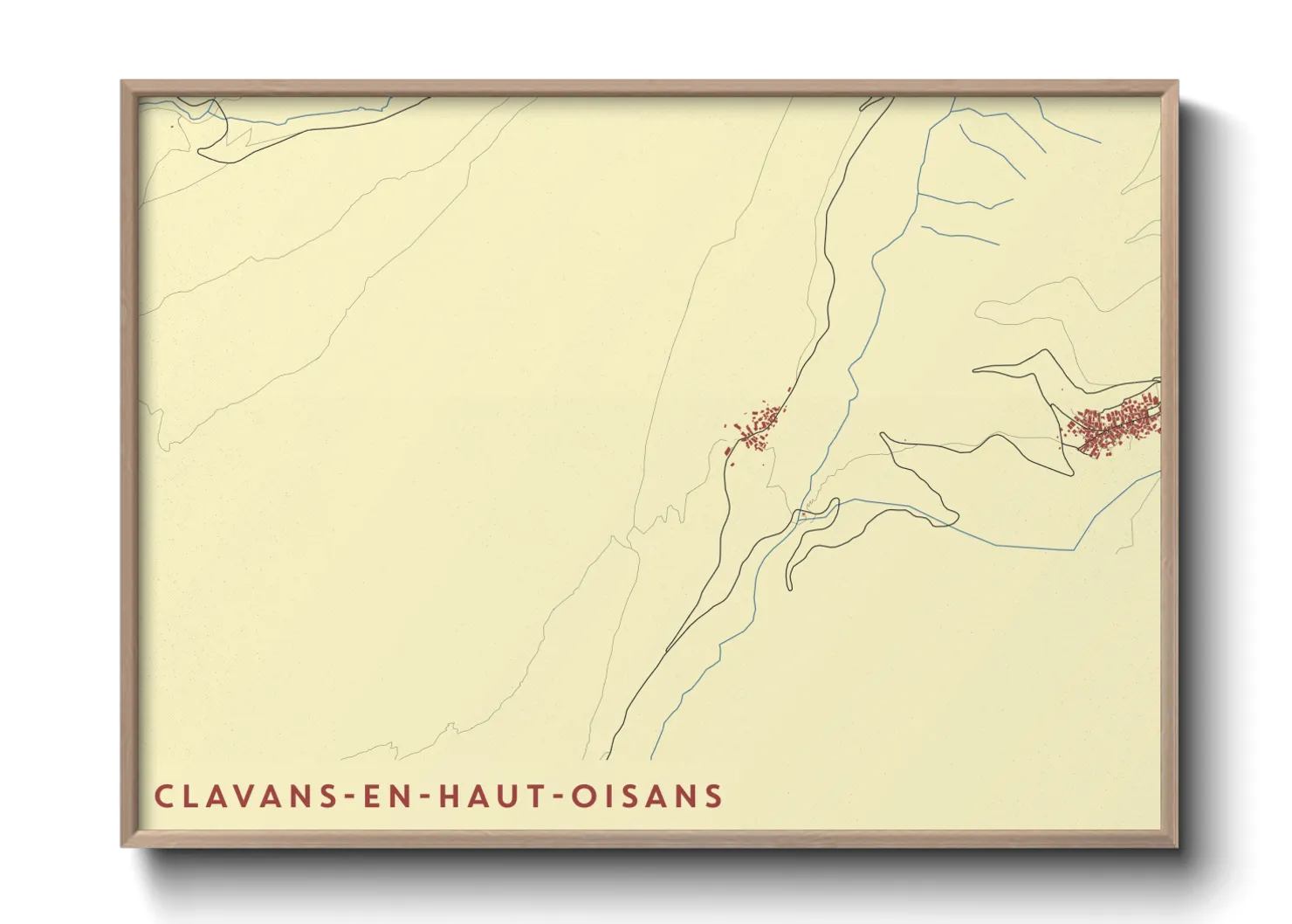 Une affiche de carte sur Clavans-en-Haut-Oisans