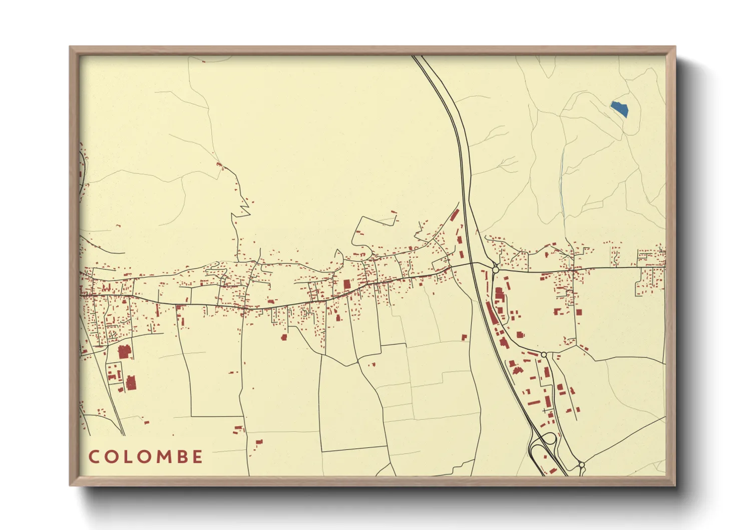 Une affiche de carte sur Colombe