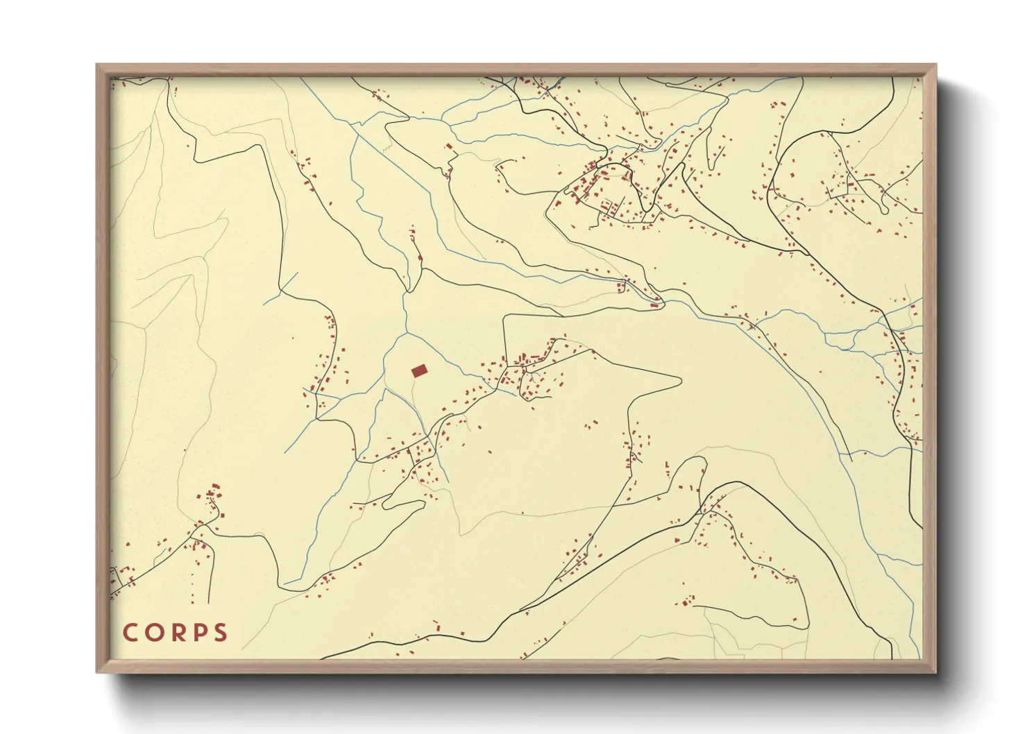 Une affiche de carte sur Corps