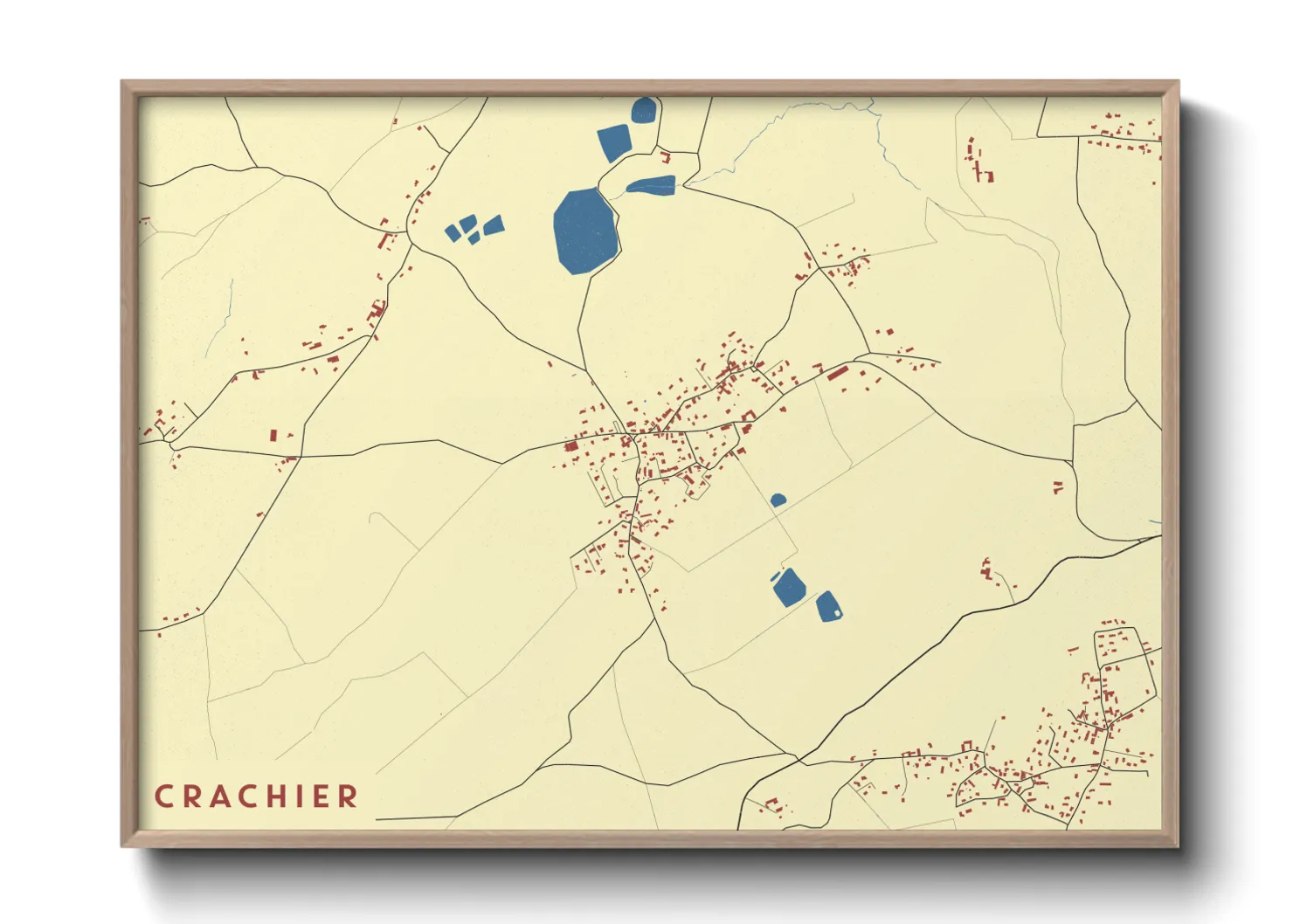 Une affiche de carte sur Crachier