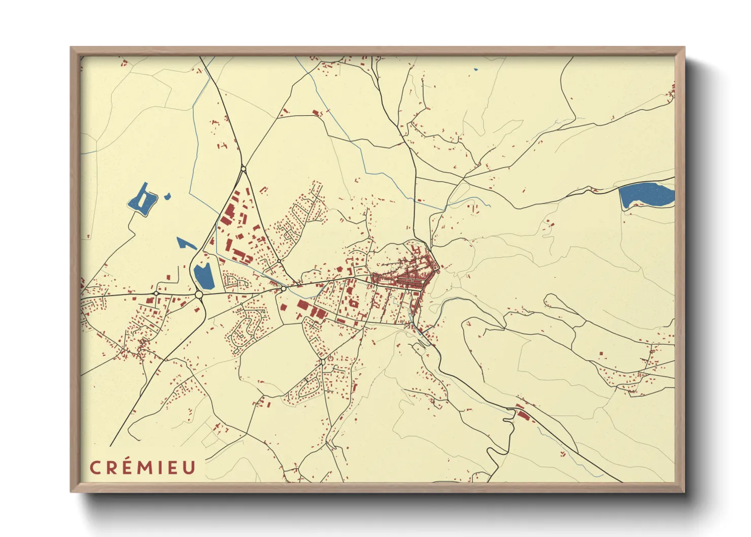 Une affiche de carte sur Crémieu