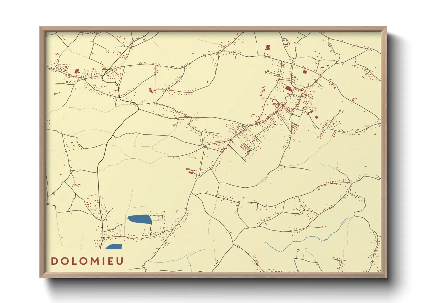 Une affiche de carte sur Dolomieu