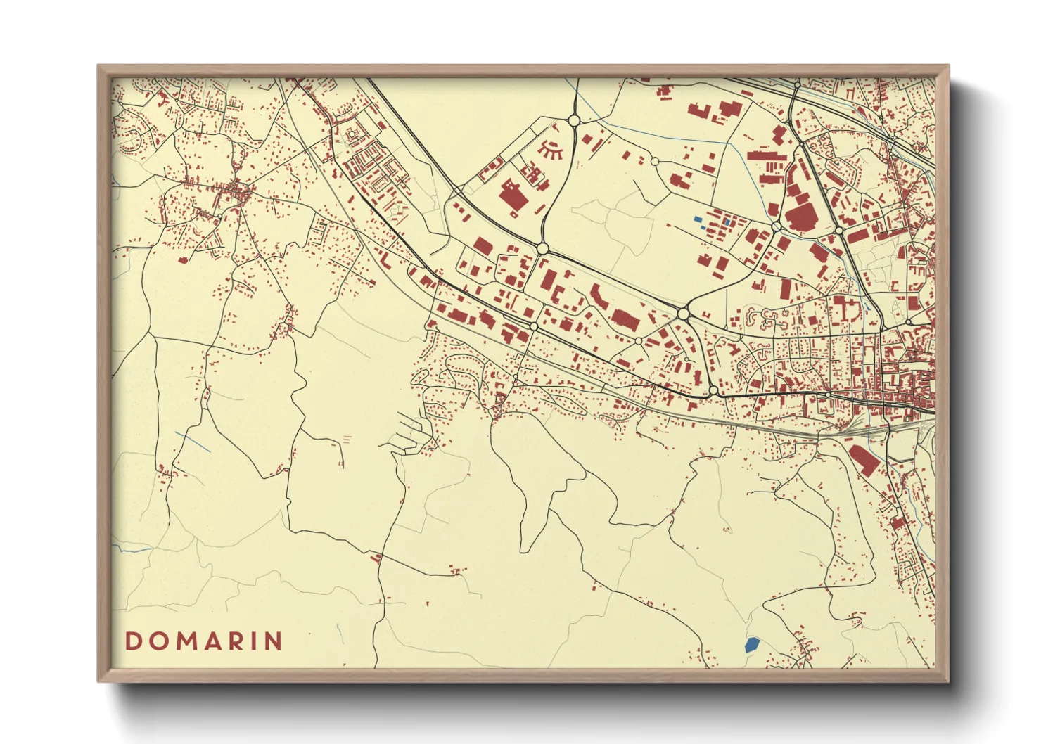 Une affiche de carte sur Domarin