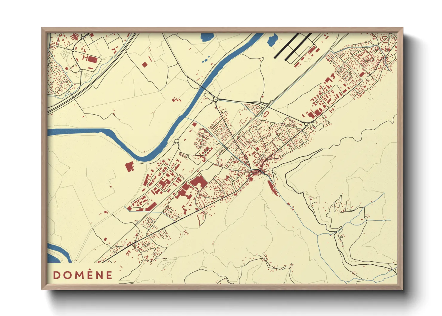 Une affiche de carte sur Domène