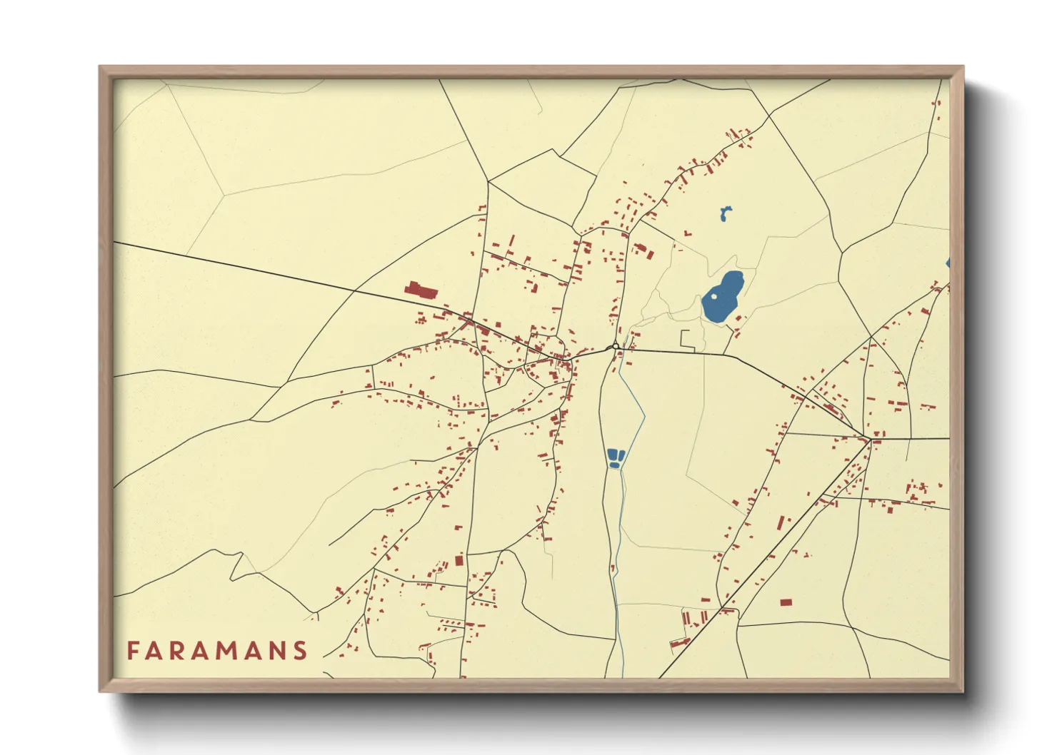 Une affiche de carte sur Faramans