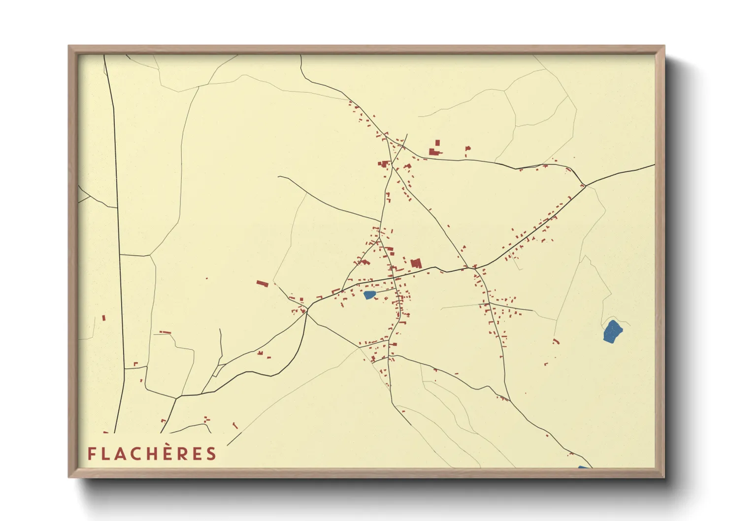 Une affiche de carte sur Flachères