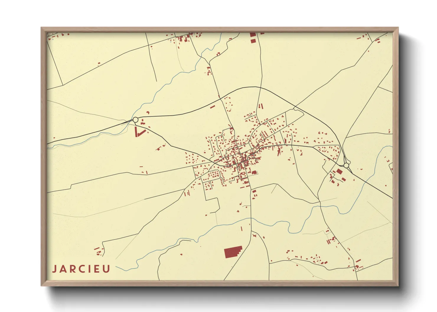 Une affiche de carte sur Jarcieu