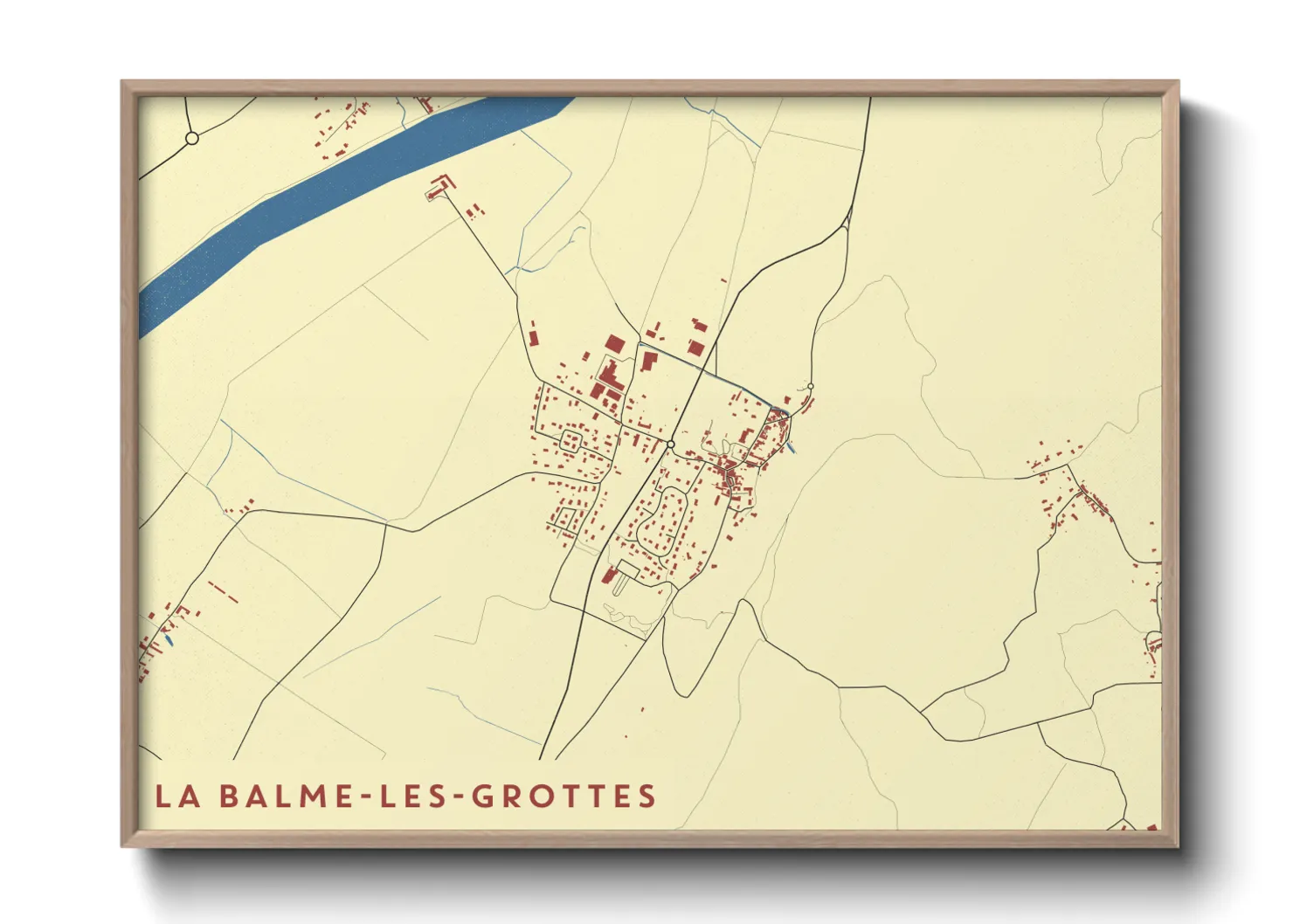 Une affiche de carte sur La Balme-les-Grottes